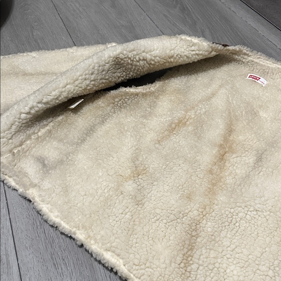 Vintage Levis Brown Corduroy Sherpa Vest Mens Large Snap On  size X-large - Picture 8 of 17